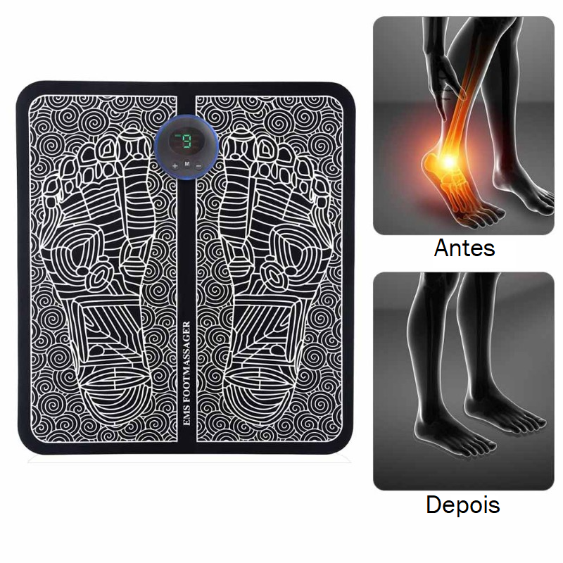 Massageador de Pés Reduz Dores e Inchaços - RelaxPro EMS