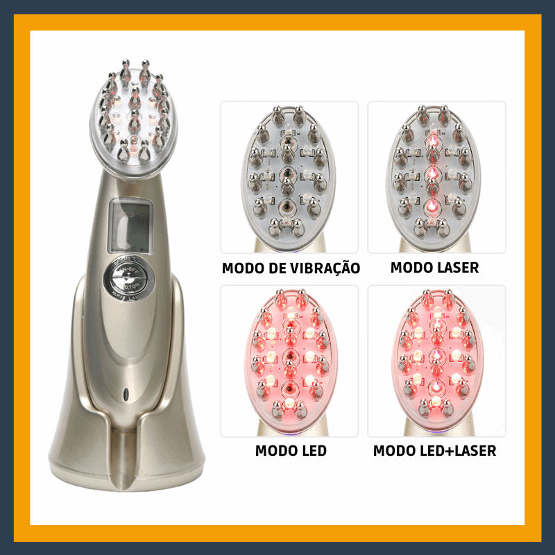 Escova Laser para Calvície e Queda de Cabelo