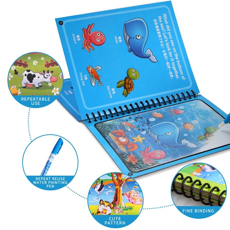 Livro de Colorir Água Mágica - Montessori - My Store