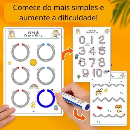 Caderno de Traço e Desenho Infantil Magic Book + Ebook Desenvolvimento Infantil (BRINDE!) - Minha loja