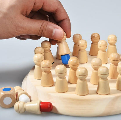 Jogo de Xadrez da Memória com Palitos de Madeira